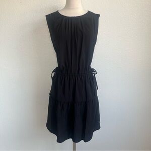 NWT Soft GAP Black Casual Sleeveless Dress With Side Cut Outs & Ties - XL
